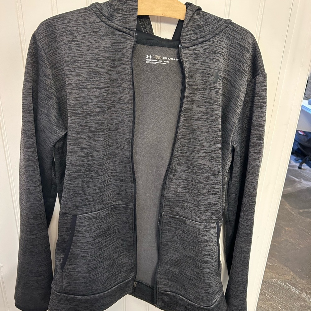 Under Armour Charcoal and Black Fleece Jacket